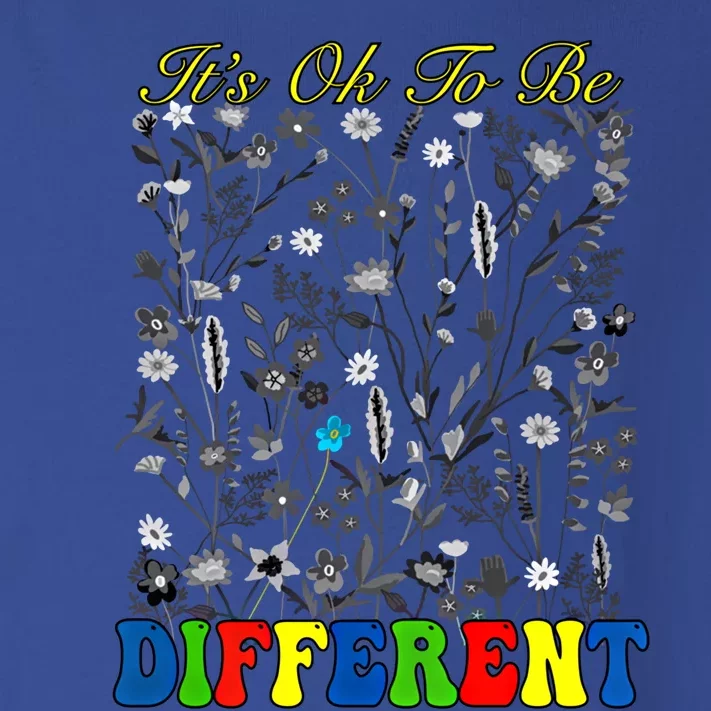 It Is Ok To Be Different Floral Be Brave Be You Wildflower Gift Toddler Long Sleeve Shirt