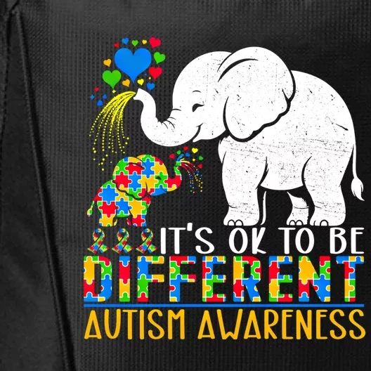 It Is Ok To Be Elephant Different Autism Awareness Gift City Backpack