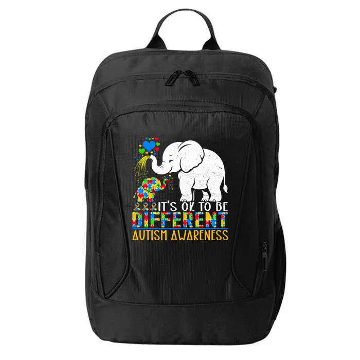 It Is Ok To Be Elephant Different Autism Awareness Gift City Backpack