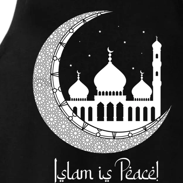 Islam Is Peace Islamic Mosque Ramadan Temple Muslim Religion Cute Gift Ladies Tri-Blend Wicking Tank