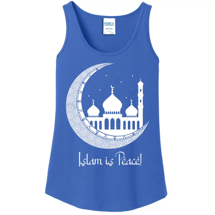 Islam Is Peace Islamic Mosque Ramadan Temple Muslim Religion Cute Gift Ladies Essential Tank