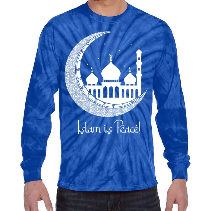 Islam Is Peace Islamic Mosque Ramadan Temple Muslim Religion Cute Gift Tie-Dye Long Sleeve Shirt