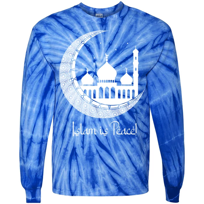 Islam Is Peace Islamic Mosque Ramadan Temple Muslim Religion Cute Gift Tie-Dye Long Sleeve Shirt