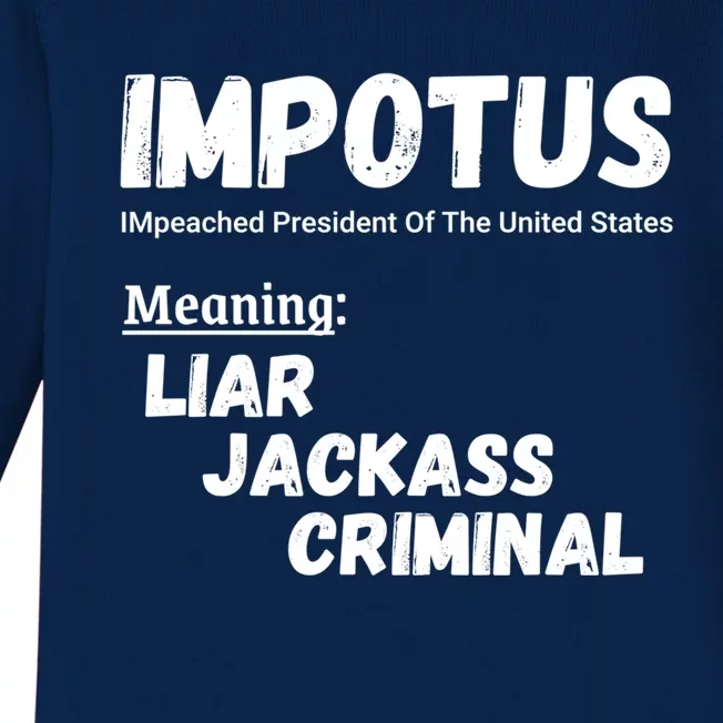 Impotus Impeached President Trump Of The Usa Anti Trump Gift Baby Long Sleeve Bodysuit