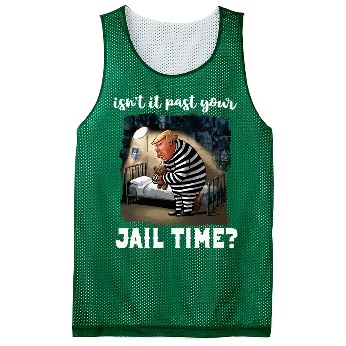 IsnT It Past Your Jail Time Funny Comedy Antitrump Quote Mesh Reversible Basketball Jersey Tank