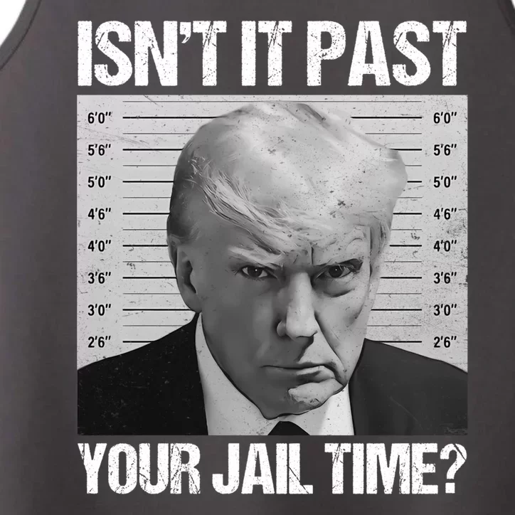 IsnT It Past Your Jail Time Funny Sarcastic Trump Performance Tank