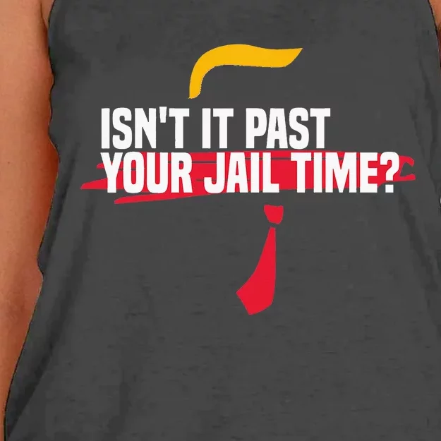 IsnT It Past Your Jail Time Women's Knotted Racerback Tank