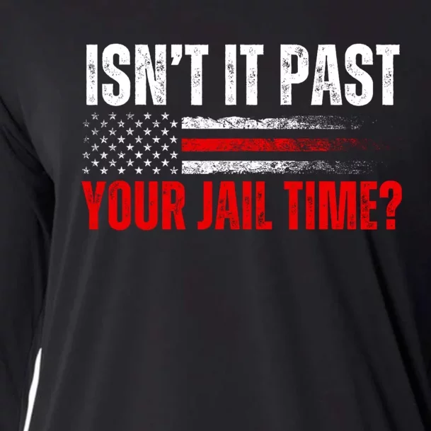 IsnT It Past Your Jail Time Funny Trump Saying Cooling Performance Long Sleeve Crew