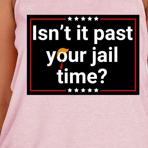 IsnT It Past Your Jail Time Women's Knotted Racerback Tank