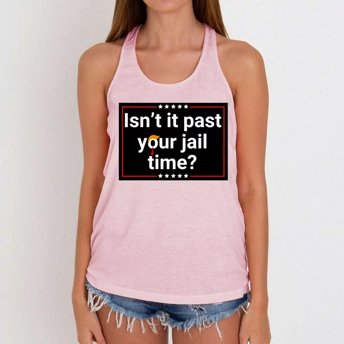 IsnT It Past Your Jail Time Women's Knotted Racerback Tank