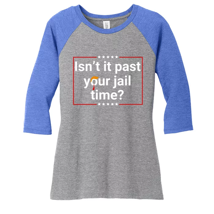 IsnT It Past Your Jail Time Women's Tri-Blend 3/4-Sleeve Raglan Shirt