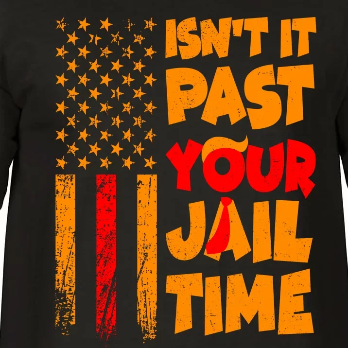 Isnt It Past Your Jail Time Anti Trump Distressed Usa Flag Comfort Colors T-Shirt