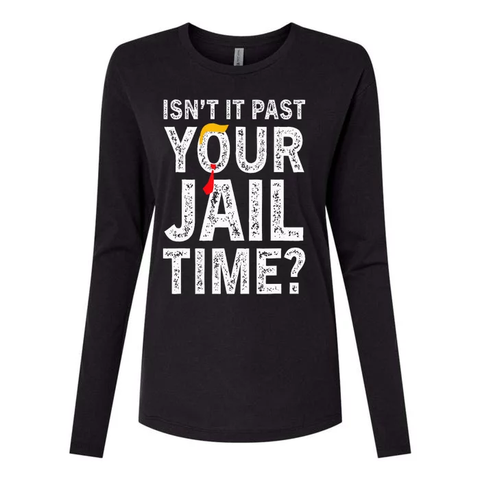 IsnT It Past Your Jail Time Funny Womens Cotton Relaxed Long Sleeve T-Shirt