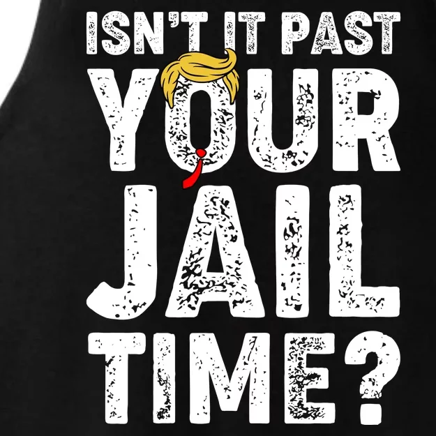 Isnt It Past Your Jail Time Anti Trump Ladies Tri-Blend Wicking Tank