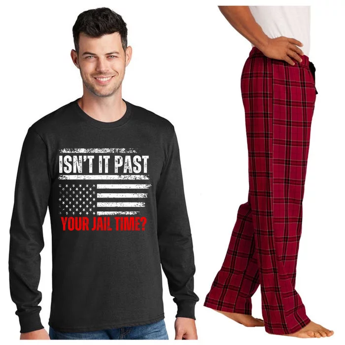 IsnT It Past Your Jail Time Funny Prisoner Trump Long Sleeve Pajama Set