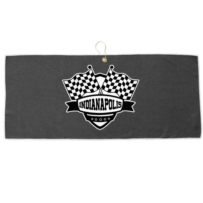 Indianapolis Indiana Racing Checkered Flag Large Microfiber Waffle Golf Towel