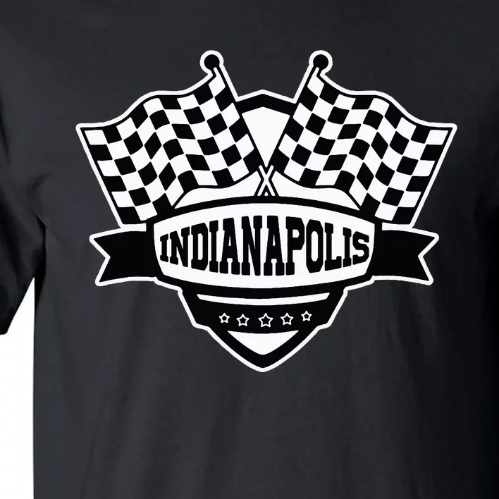 Indianapolis Indiana Racing Checkered Flag Tall T-Shirt