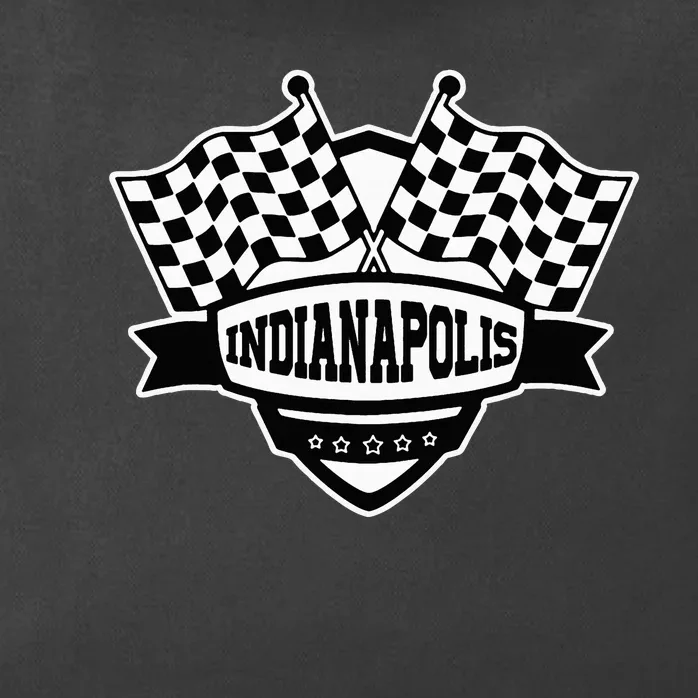 Indianapolis Indiana Racing Checkered Flag Zip Tote Bag