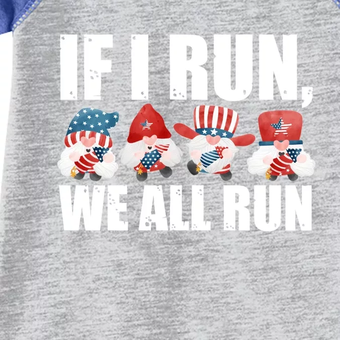 If I Run We All Run Fireworks Director Usa Cute Gift Infant Baby Jersey Bodysuit