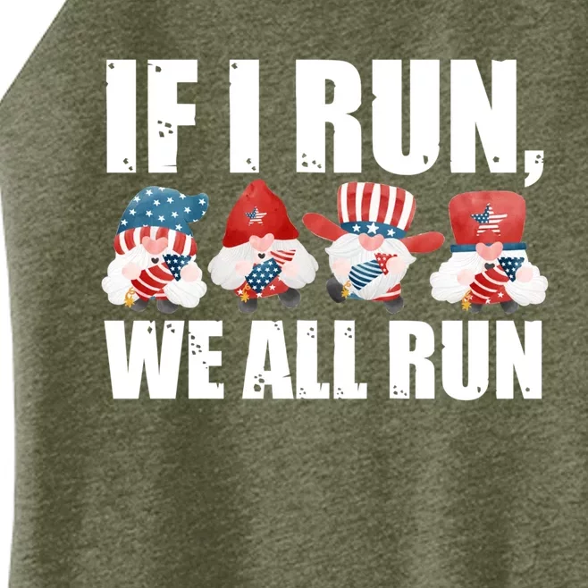 If I Run We All Run Fireworks Director Usa Cute Gift Women’s Perfect Tri Rocker Tank