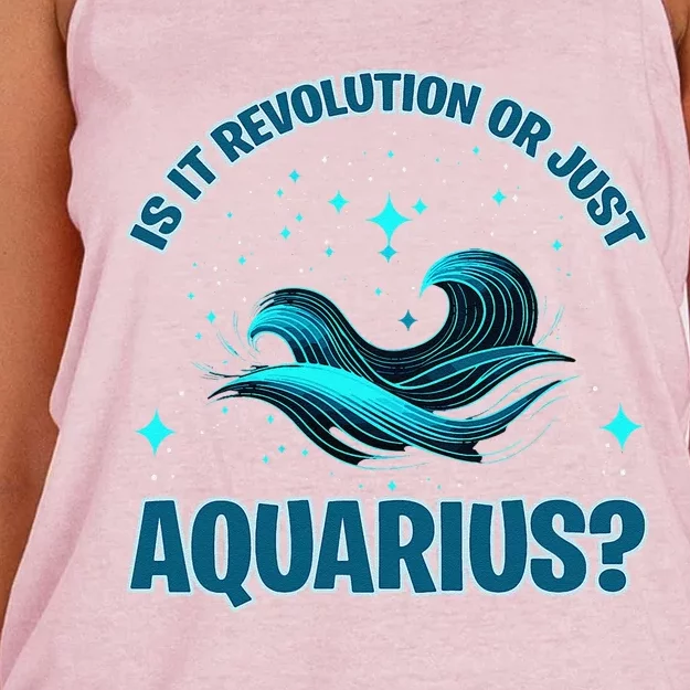 Is It Revolution Or Just Aquarius Women's Knotted Racerback Tank