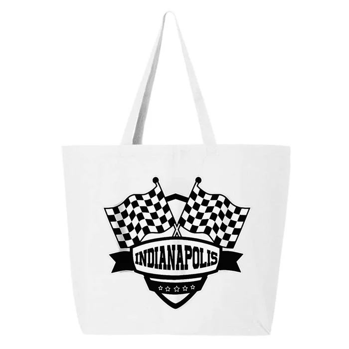 Indianapolis Indiana Racing Checkered Flag 25L Jumbo Tote