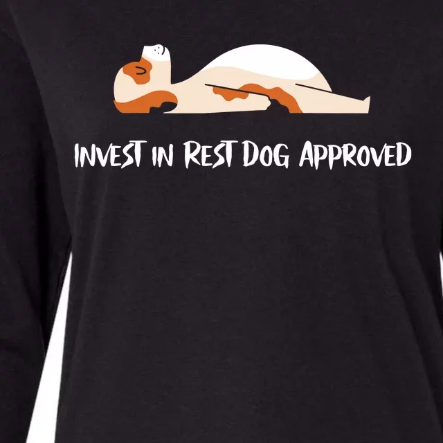 Invest In Rest Dog Approved Womens Cotton Relaxed Long Sleeve T-Shirt