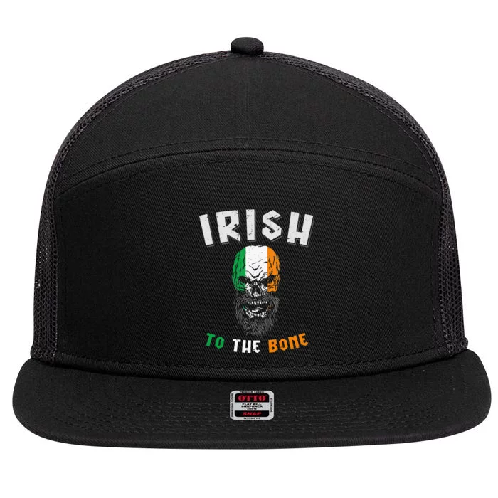 Ireland Irish Roots Irish Heritage 7 Panel Mesh Trucker Snapback Hat