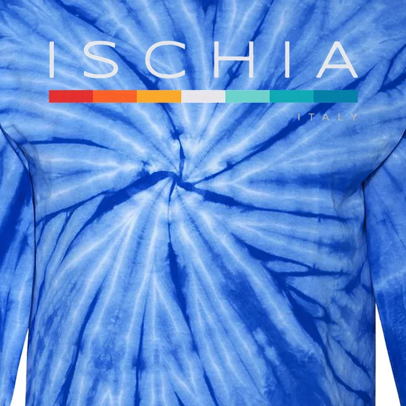 Ischia Italy Retro Tie-Dye Long Sleeve Shirt