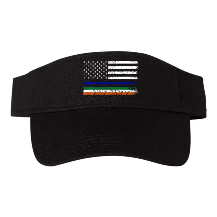 Irish USA Flag Police Officer Valucap Bio-Washed Visor