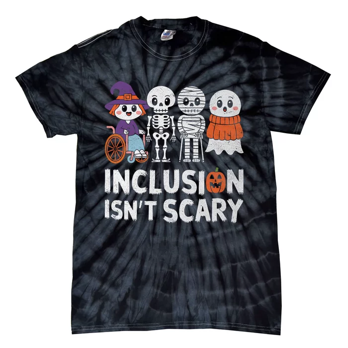 Inclusion IsnT Scary Ghost Mummy Halloween Slp Sped Teacher Tie-Dye T-Shirt