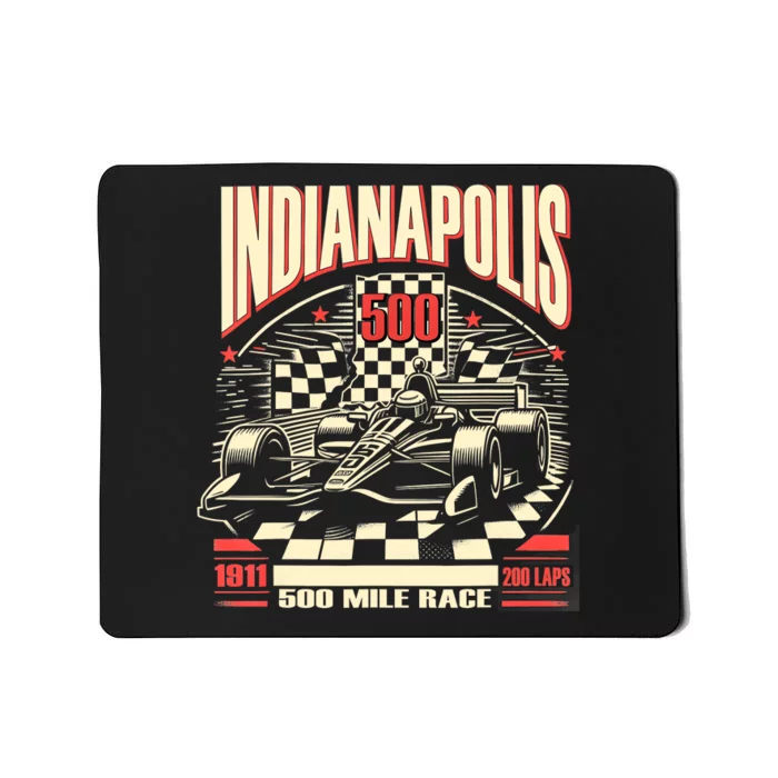 Indianapolis Indiana State 500 Race Car Formula Racing Car Mousepad