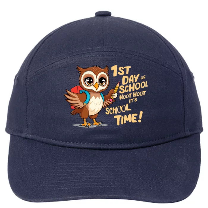 It Is School Time Funny First Day Of School Gift 7-Panel Snapback Hat