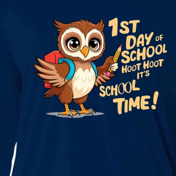 It Is School Time Funny First Day Of School Gift Cooling Performance Long Sleeve Crew