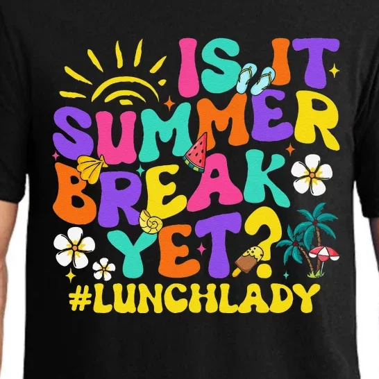 Is It Summer Break Yet Lunch Lady Last Day Of School Groovy Pajama Set