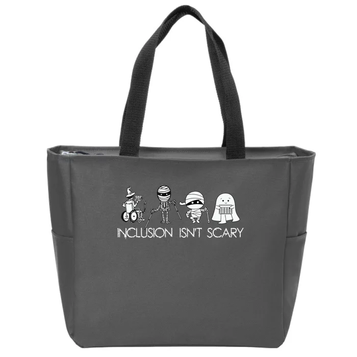 Inclusion IsnT Scary Slp Halloween Sped Teacher Ghost Mummy Zip Tote Bag