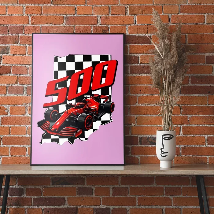 Indianapolis Indiana State 500 Race Car Poster