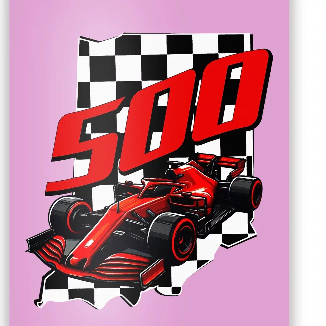 Indianapolis Indiana State 500 Race Car Poster