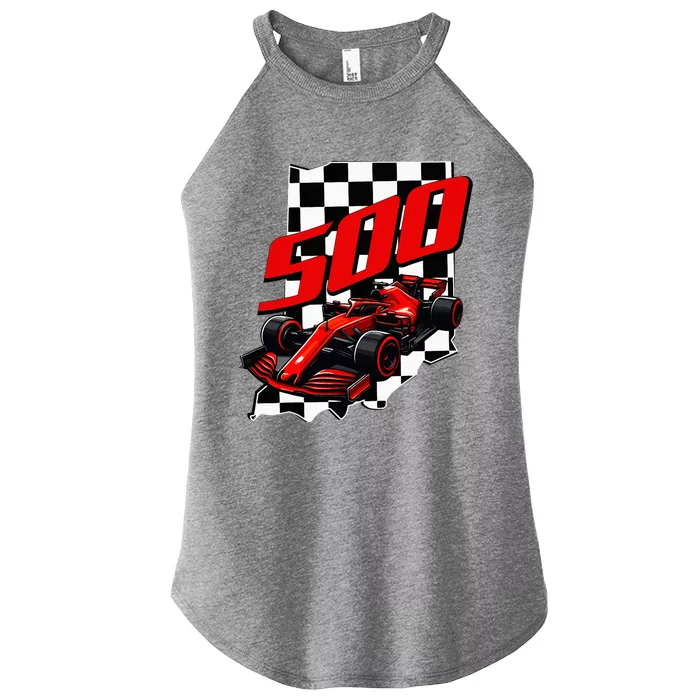 Indianapolis Indiana State 500 Race Car Women’s Perfect Tri Rocker Tank