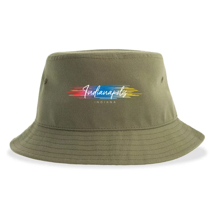 Indianapolis Indiana Souvenir Gift Sustainable Bucket Hat