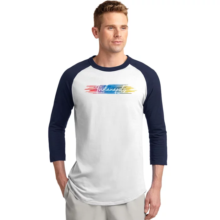 Indianapolis Indiana Souvenir Gift Baseball Sleeve Shirt