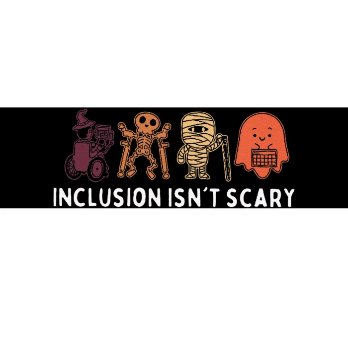 Inclusion IsnT Scary Cute Boo Lovely Ghost Halloween Bumper Sticker