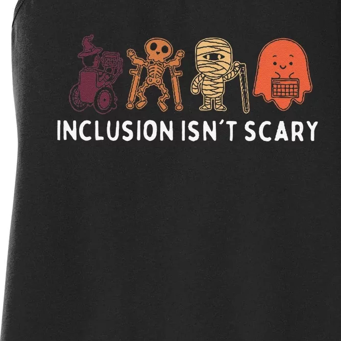 Inclusion IsnT Scary Cute Boo Lovely Ghost Halloween Women's Racerback Tank