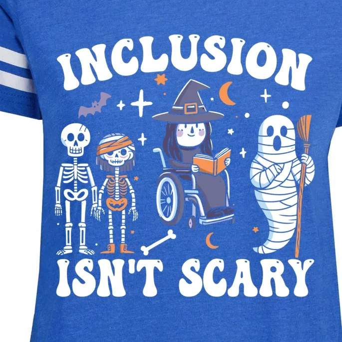 Inclusion IsnT Scary Slp Halloween Sped Teacher Ghost Mummy Enza Ladies Jersey Football T-Shirt