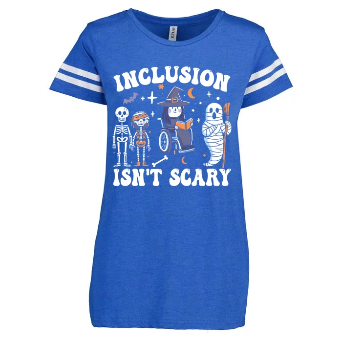 Inclusion IsnT Scary Slp Halloween Sped Teacher Ghost Mummy Enza Ladies Jersey Football T-Shirt