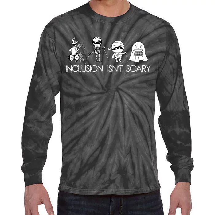 Inclusion IsnT Scary Slp Halloween Sped Teacher Ghost Mummy Tie-Dye Long Sleeve Shirt