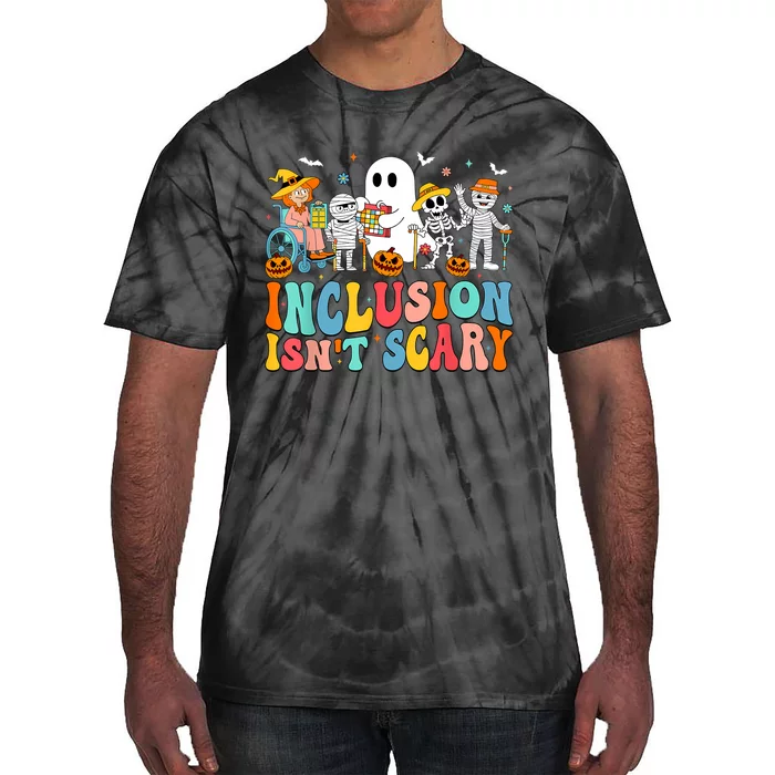 Inclusion IsnT Scary Slp Halloween Sped Teacher Ghost Mummy Tie-Dye T-Shirt