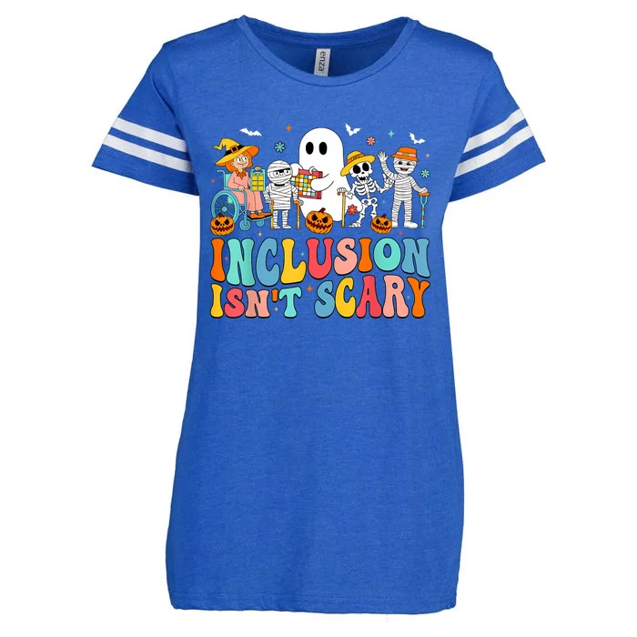 Inclusion IsnT Scary Slp Halloween Sped Teacher Ghost Mummy Enza Ladies Jersey Football T-Shirt