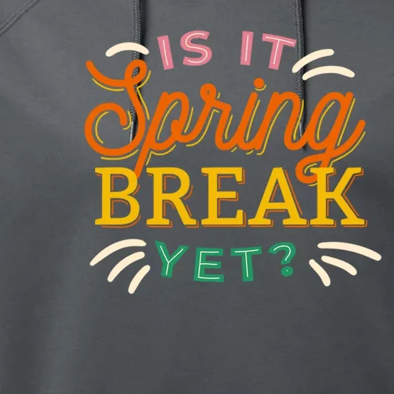 Is It Spring Break Yet Performance Fleece Hoodie