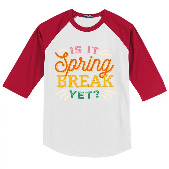 Is It Spring Break Yet Kids Colorblock Raglan Jersey